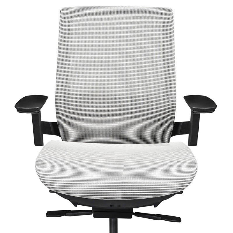 Silla ejecutiva Monaco tapizada en malla gris con asiento slider