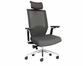 Silla gerencial dinamarca con asiento deslizable y brazos con ajuste de altura color gris